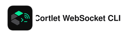 Cortlet WebSocket CLI transparent // dark logo 512x144